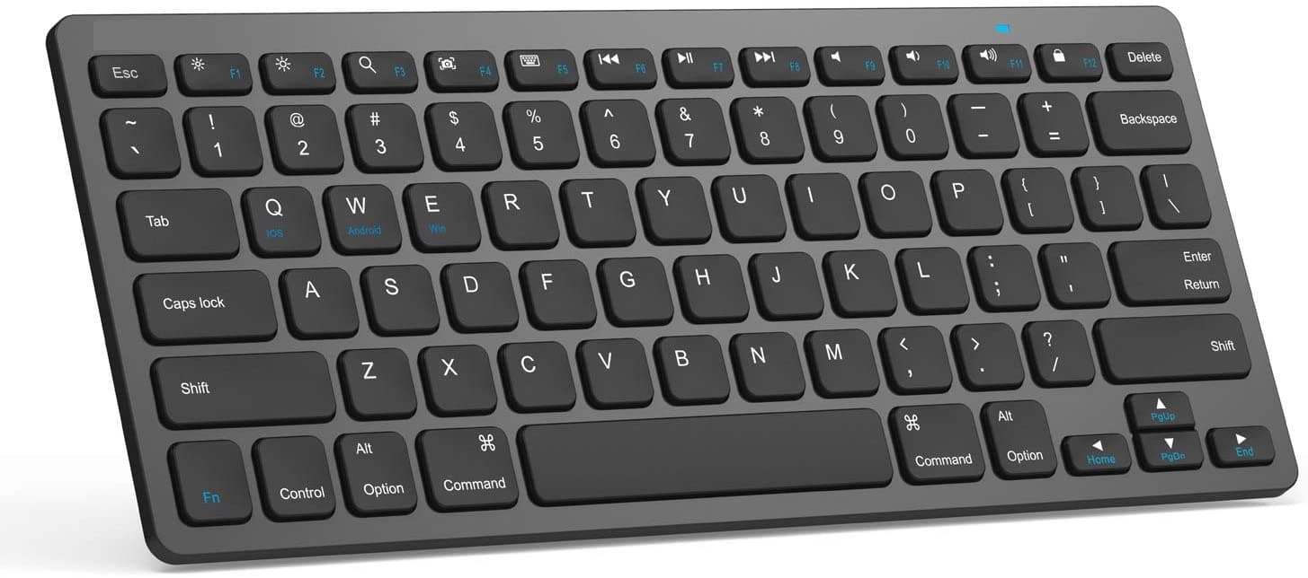 Elementkey Draadloos Bluetooth Keyboard Tablets / Computers / TV Wireless Toetsenbord Windows / IOS en Android Zwart - Afbeelding 2