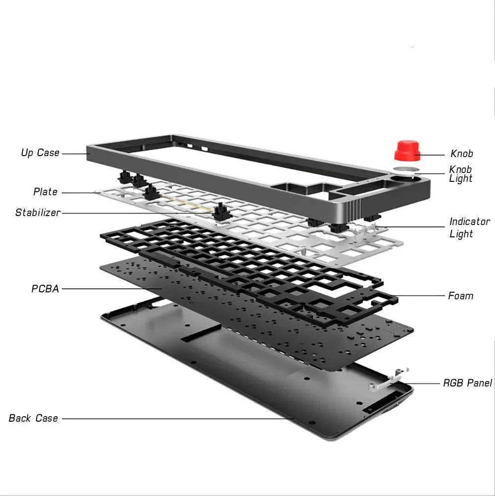 KFo68 Mechanisch Baseboard - Wired - Hot-Swappable - Afbeelding 3
